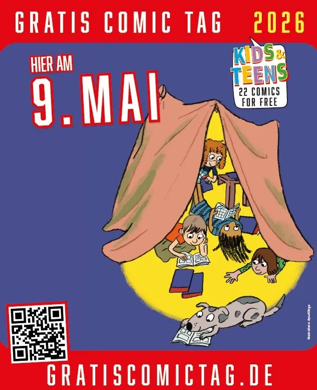 Gratis Comic Tag 2026: Hugendubel feiert das Genre mit kostenlosen Comics für Kids und Teens