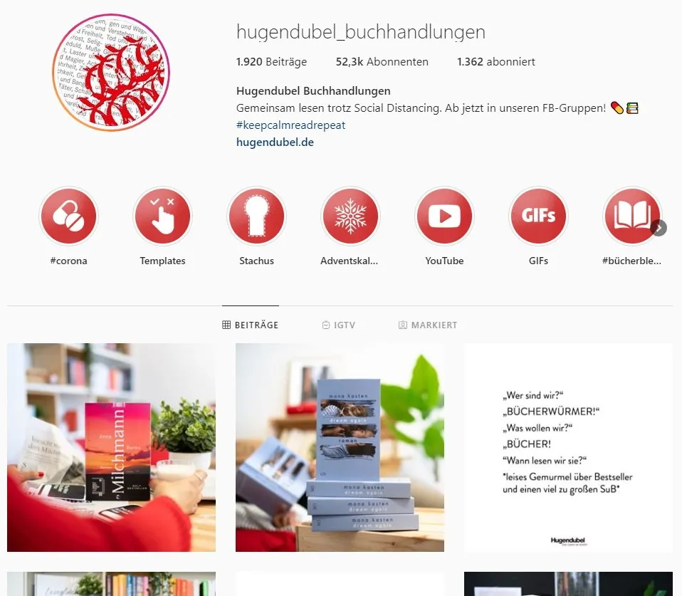 Hugendubel verlegt Lesungen auf Instagram